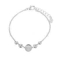 Personalised Silver Plated Initials Disc Bracelet