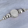 Personalised Silver Plated Initials Disc Bracelet