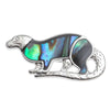 Paua Shell Otter Pin Badge