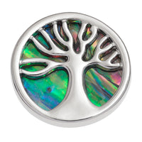 Paua Shell Tree of Life Badge Pin Badge