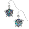 Paua Shell Sea Turtle Earrings