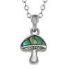 Paua Shell Mushroom Necklace